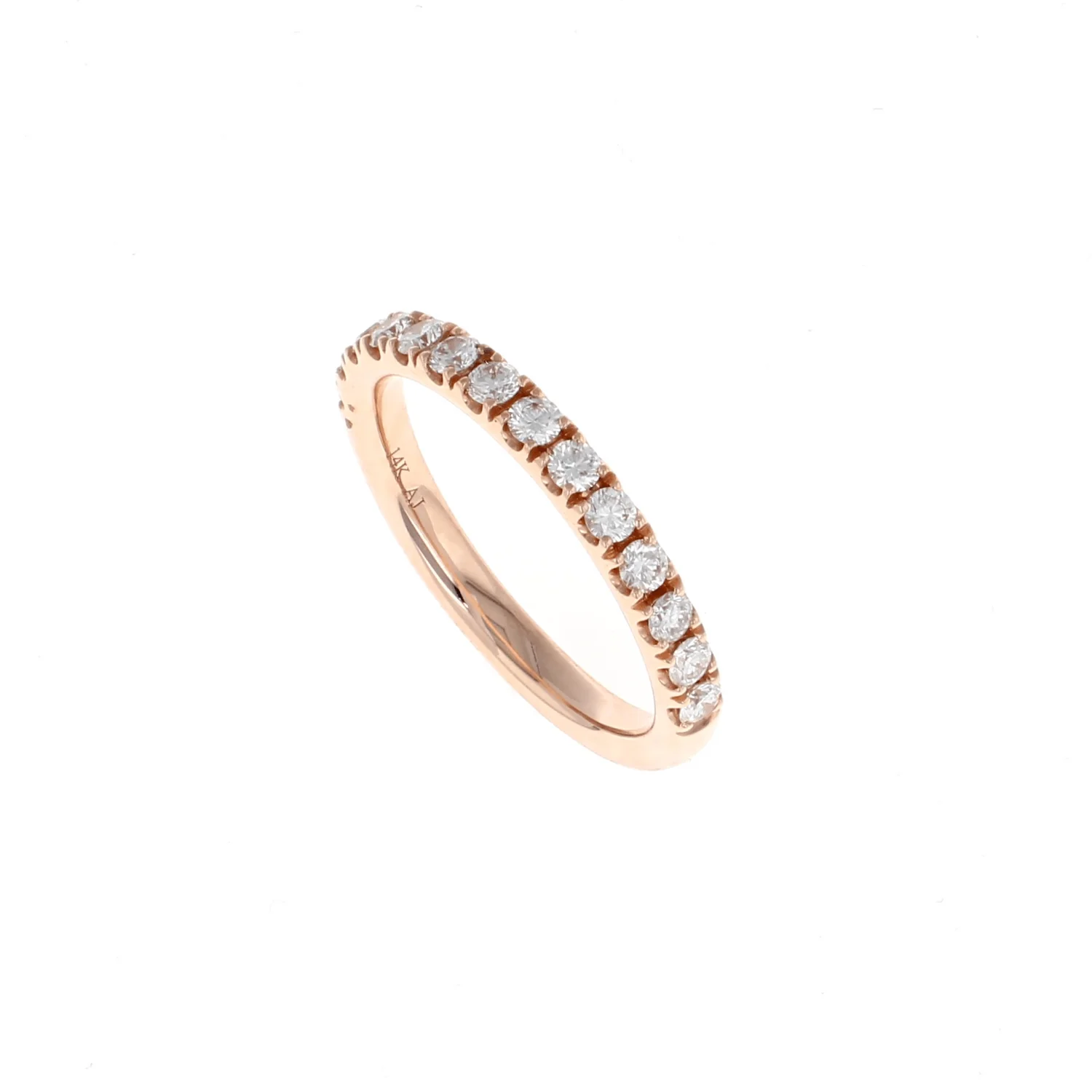 14K Rose Gold 1/2 Way Pave Diamond Band (0.50CTW) - Image 2