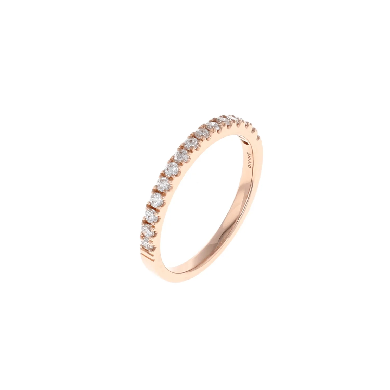 14K Rose Gold 1/2 Way Diamond Band (0.31CTW) - Image 2