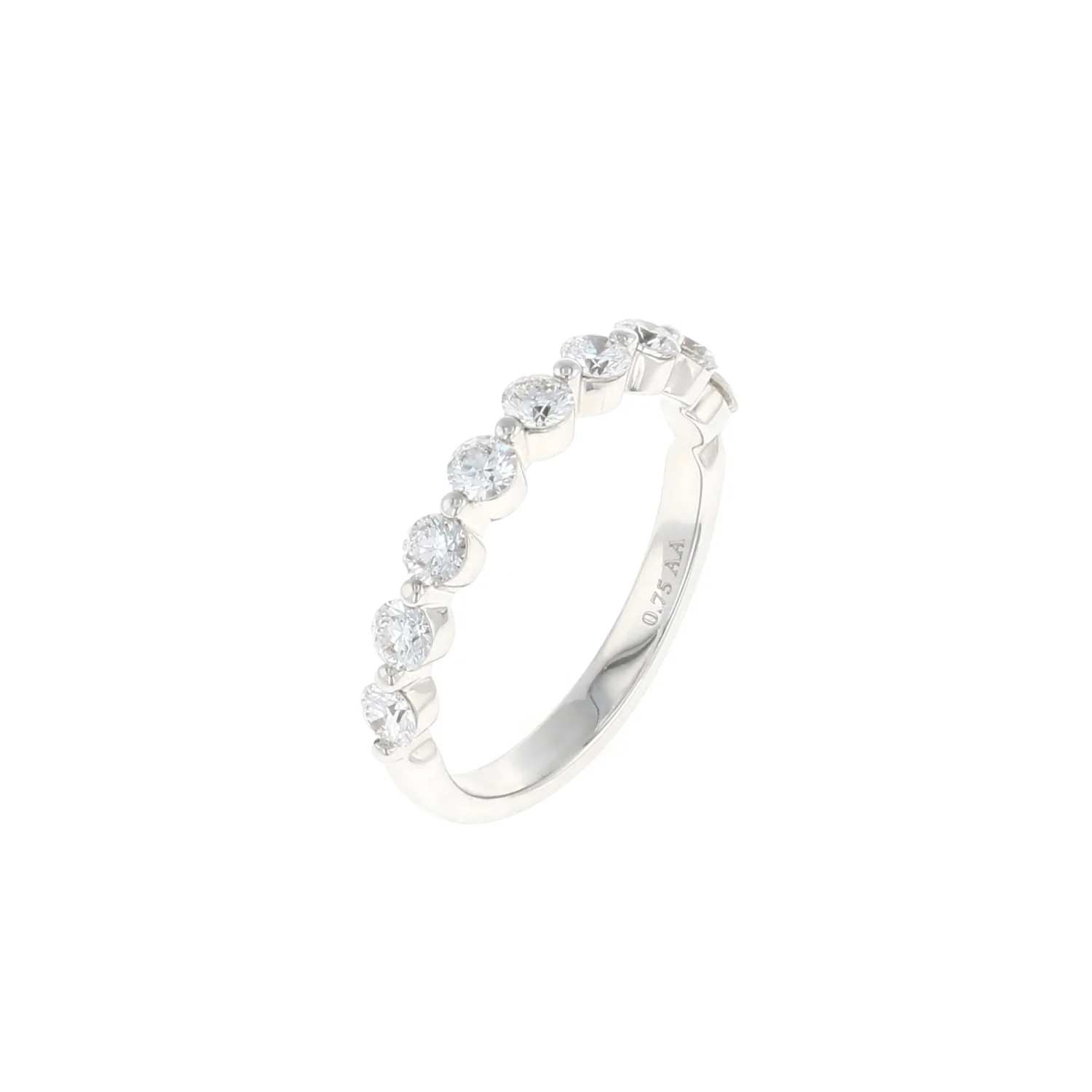 14K White Gold Pave Diamond Band (0.75CTW) - Image 2