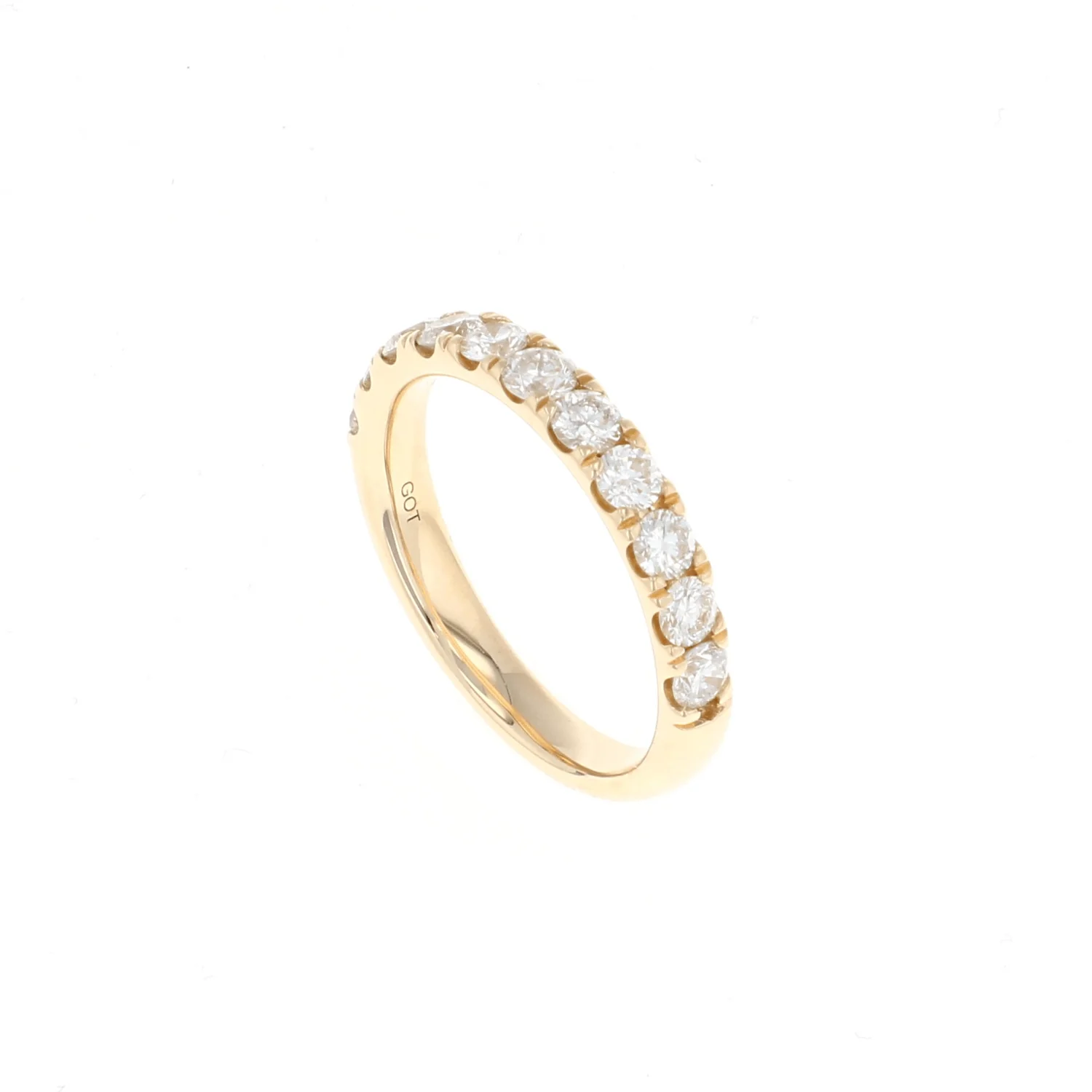 14K Yellow Gold 3/4 Way Diamond Band (1.00CTW) - Image 2