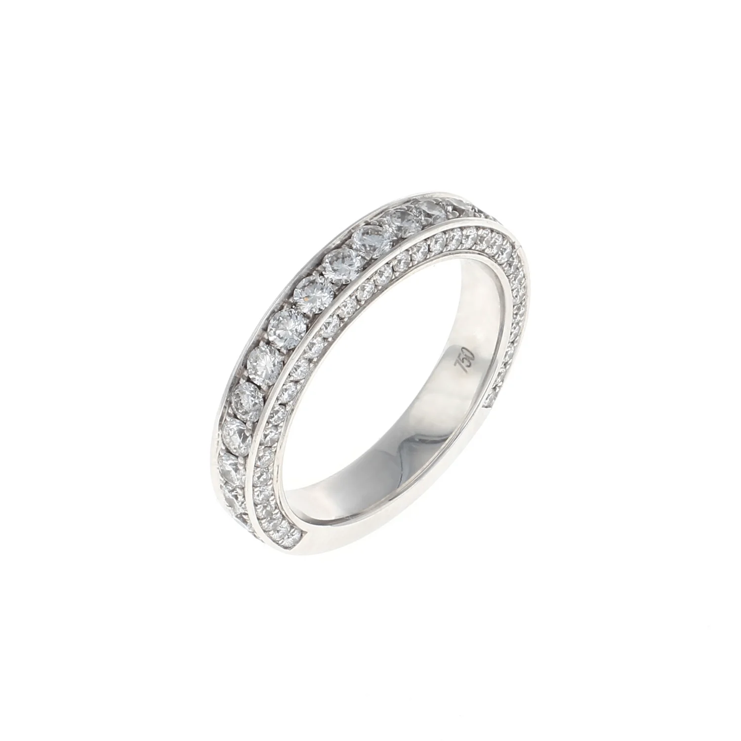 3 Sided Pave 1/2 Way Diamond Band (1.40CTW) - Image 2