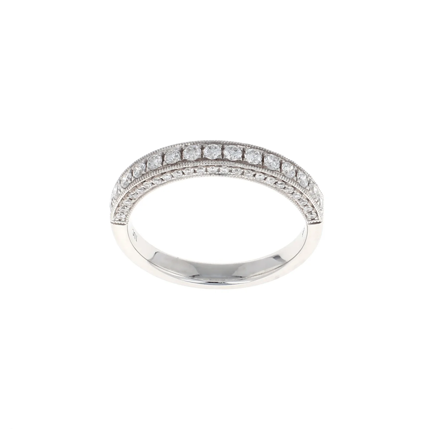 3 Sided Pave 1/2 Way Diamond Band (0.45CTW)
