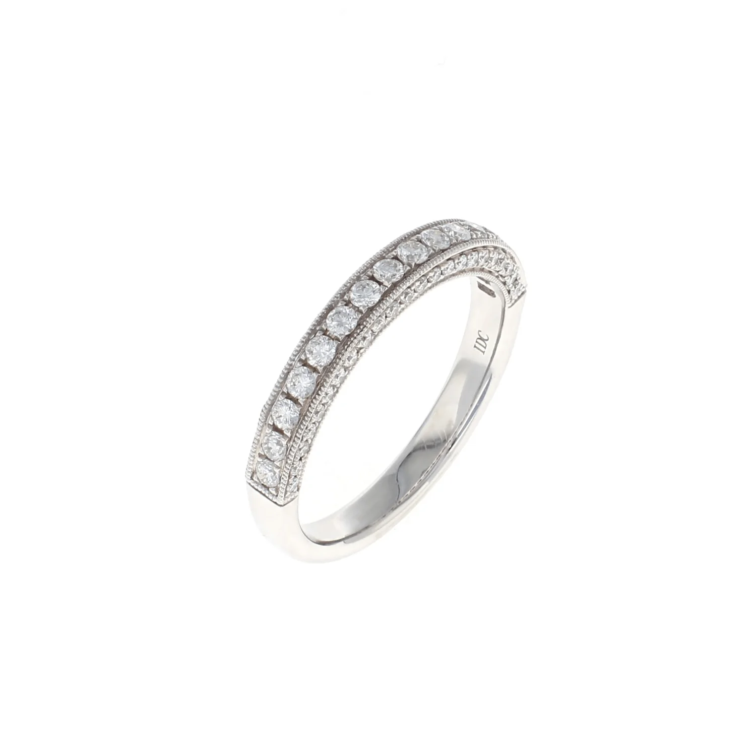 3 Sided Pave 1/2 Way Diamond Band (0.45CTW) - Image 2