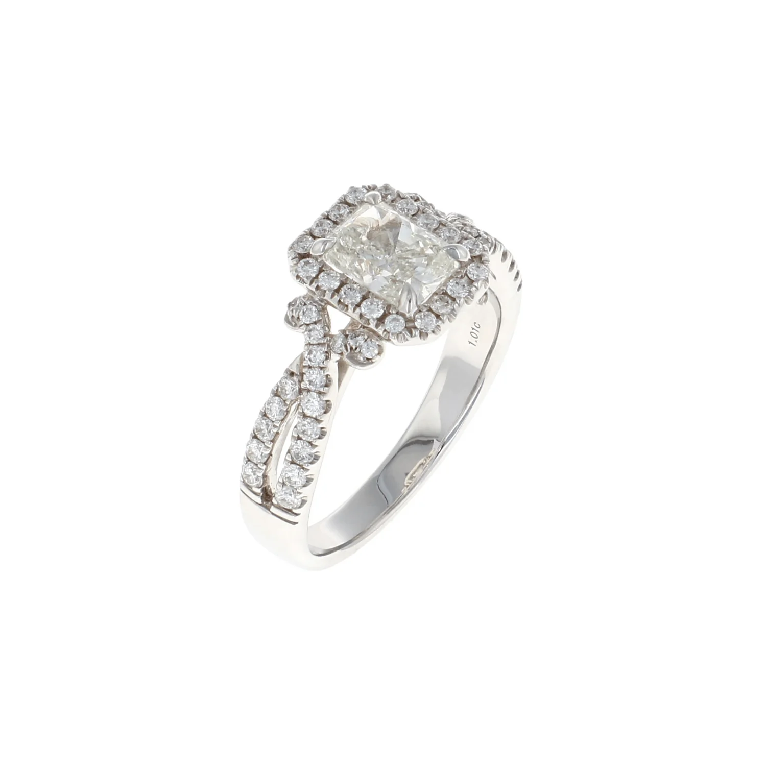 Complete Radiant Halo Diamond Engagement Ring (1.47CTW) - Image 2