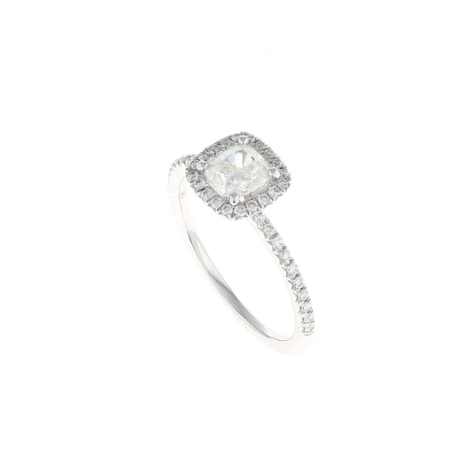 Cushion Halo Complete Engagement Ring (1.06CTW) - Image 2