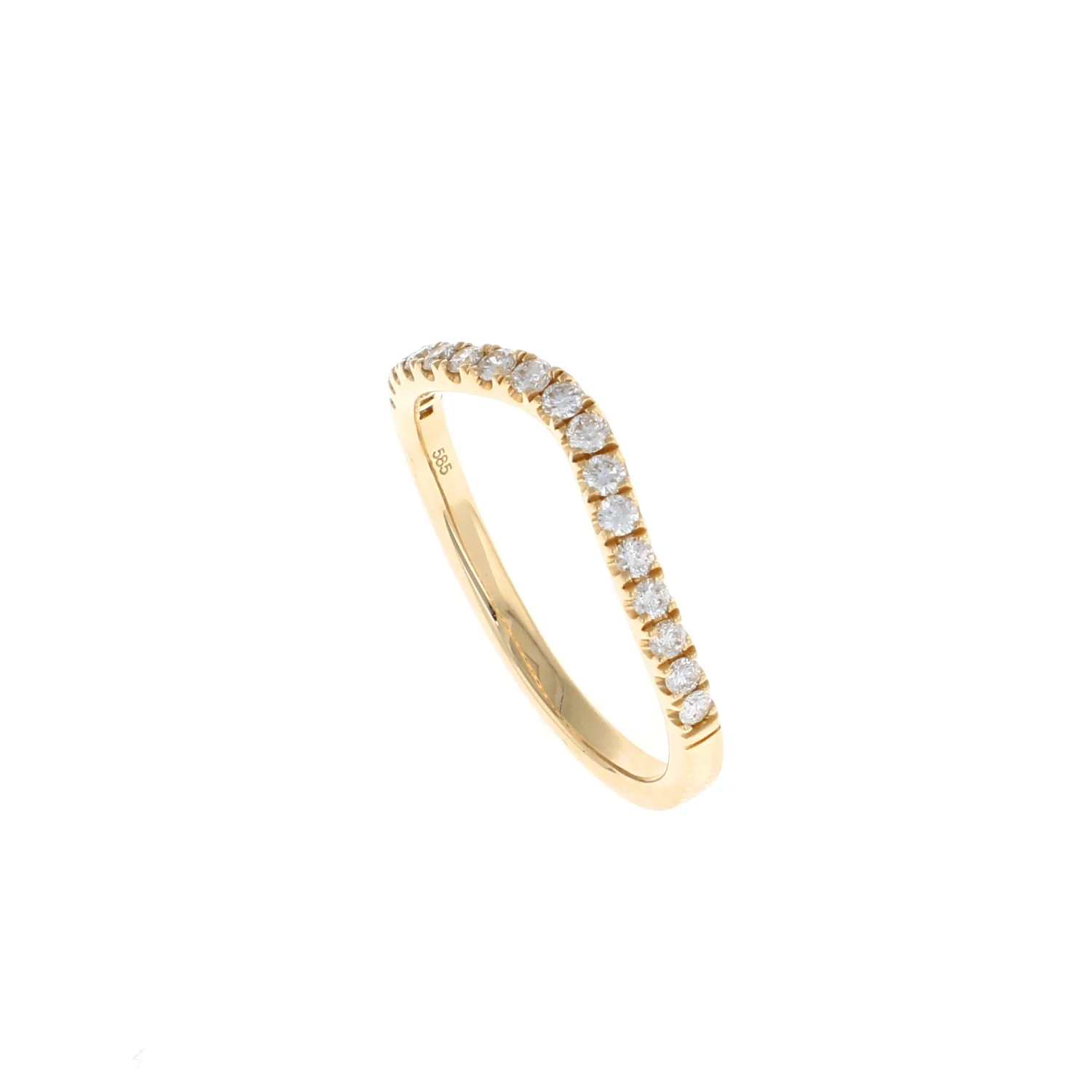 Diamond Prong Set Contour Band (0.25CTW) - Image 2