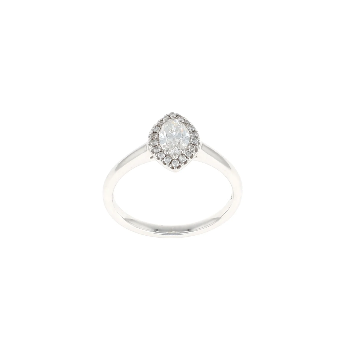 Marquise Halo Complete Engagement Ring (0.62CTW)