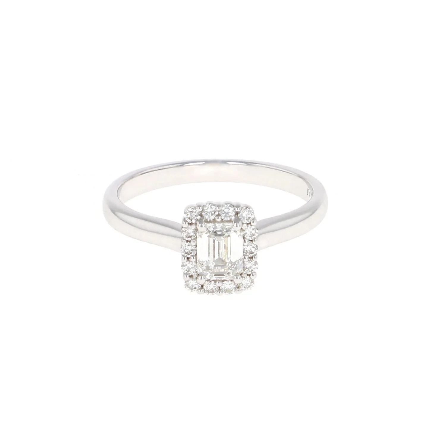 Emerald Halo Complete Engagement Ring (0.67CTW) - Image 2