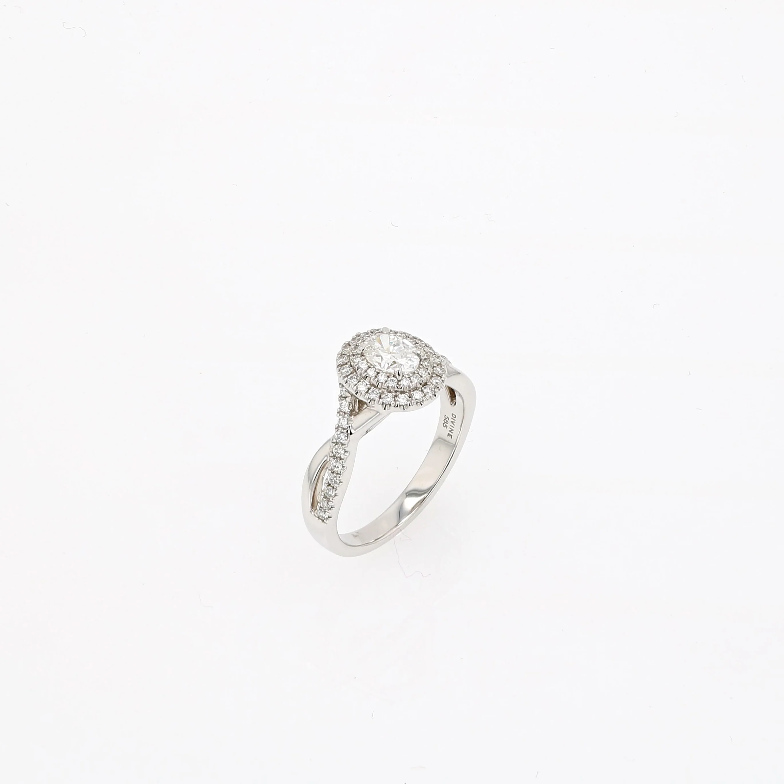 Oval Halo Complete Engagement Ring (0.69CTW) - Image 2