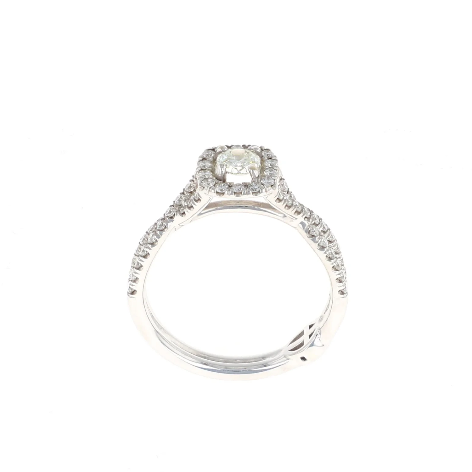 Oval Halo Complete Engagement Ring (0.69CTW) - Image 3