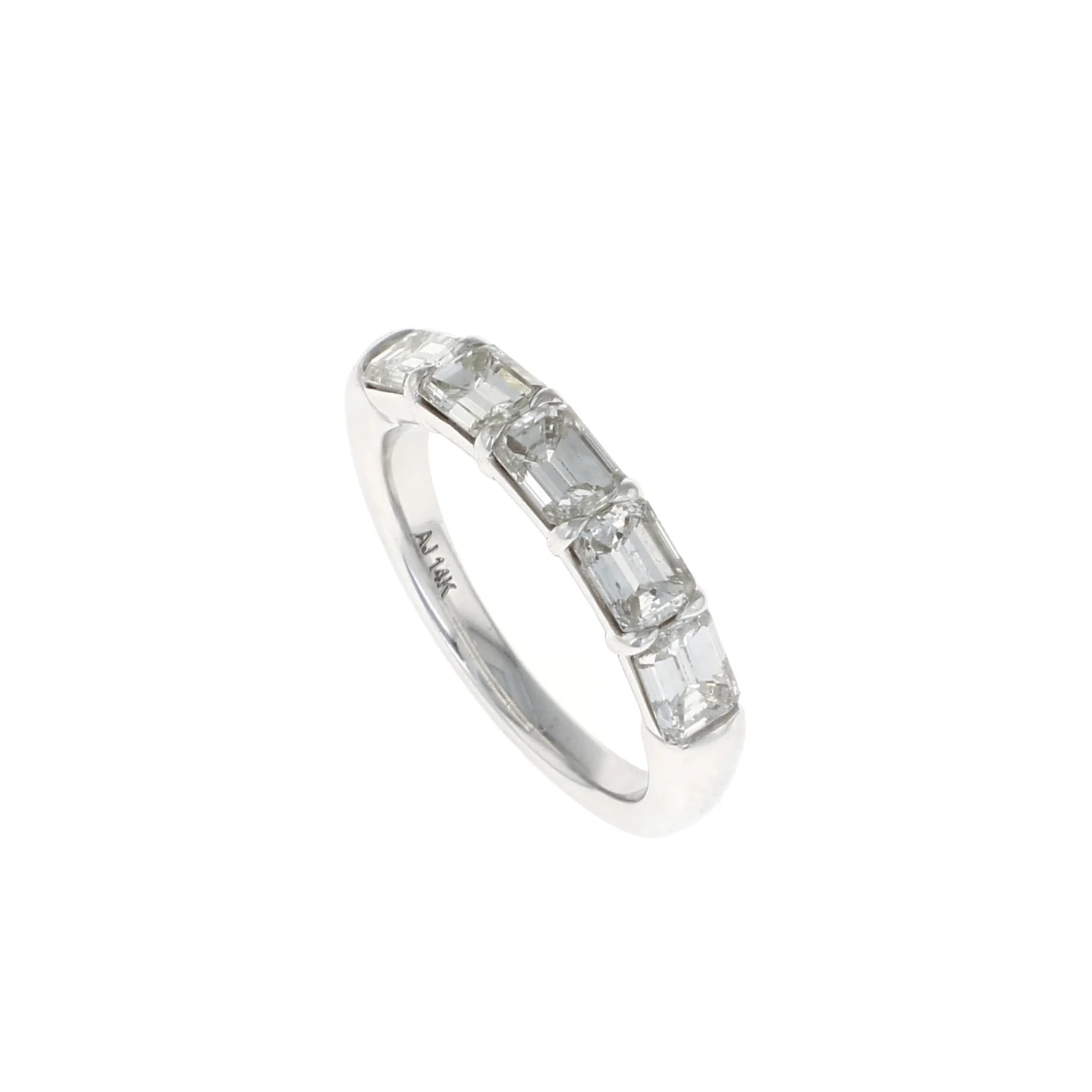 Five Stone Emerald Cut Buttercup Diamond Band (2.00CTW) - Image 2