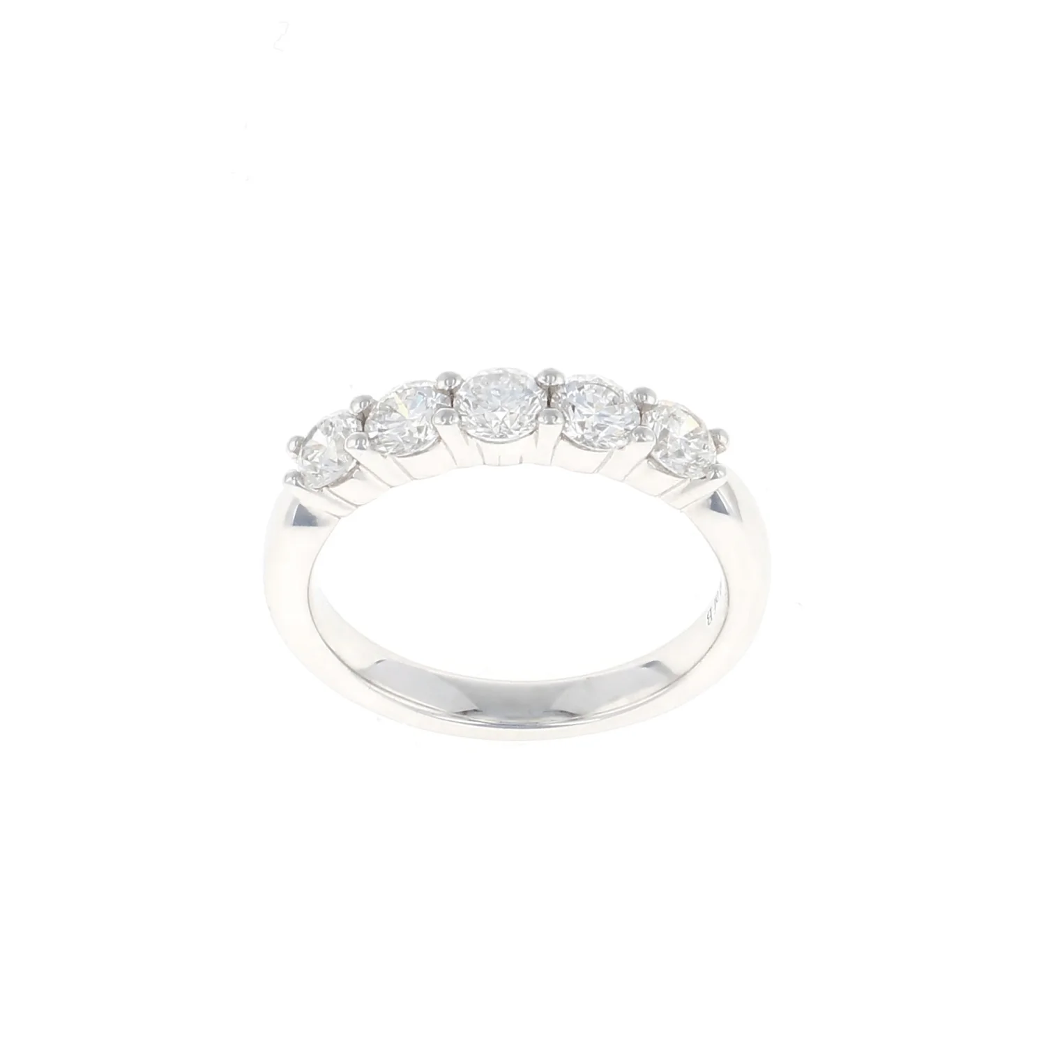 Five Stone Round Diamond Shared Prong Ring (1.01CTW)
