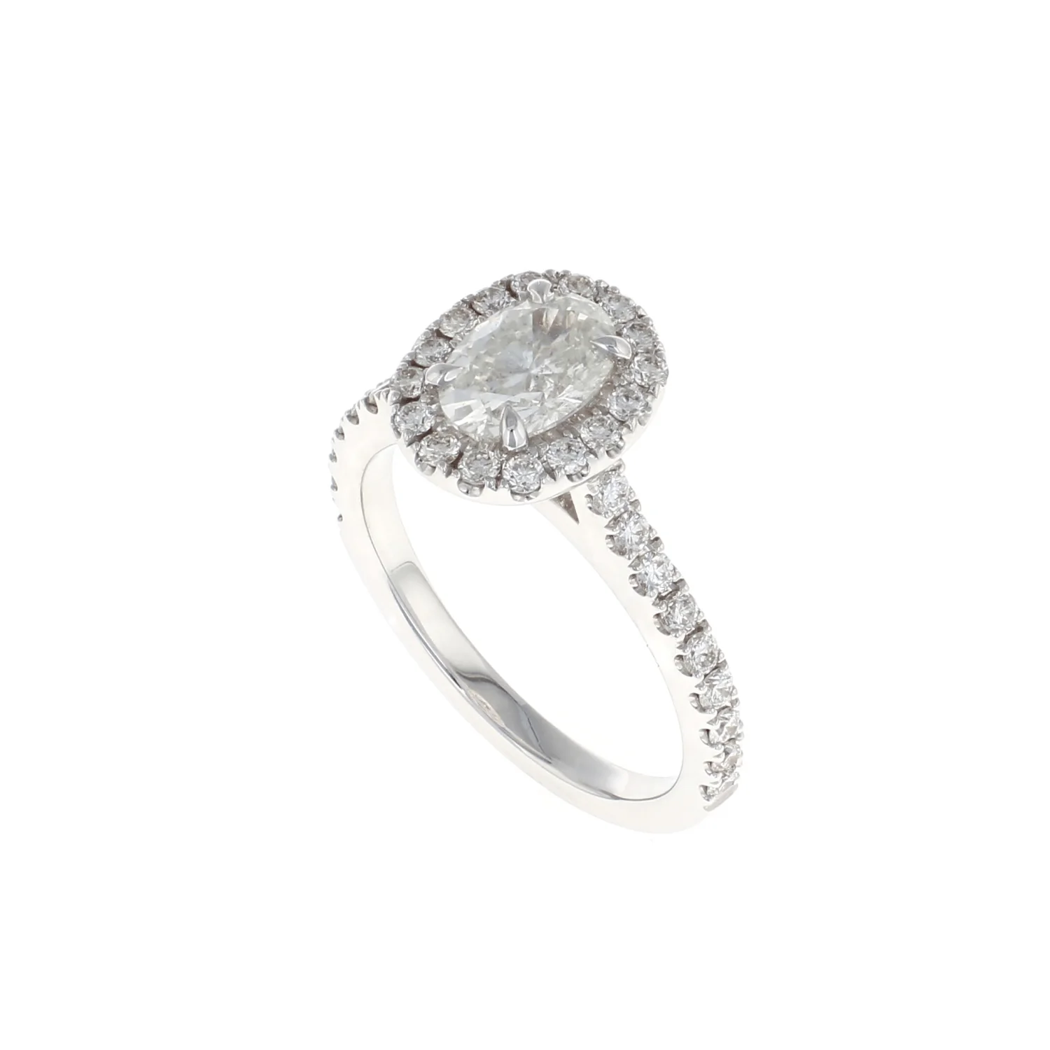 Oval Halo Complete Engagement Ring (1.55CTW) - Image 2