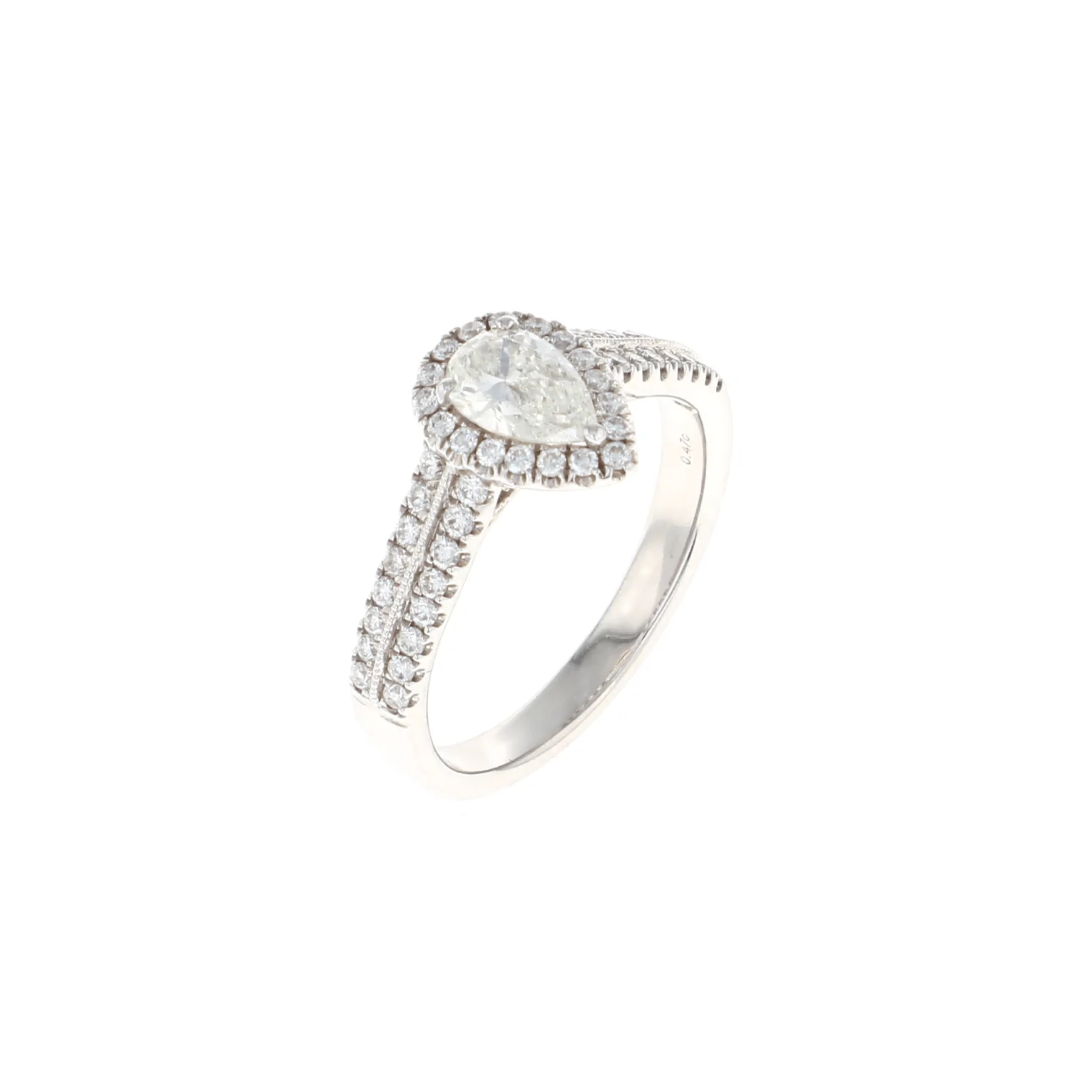 Pear Halo Complete Engagement Ring (0.86CTW) - Image 2