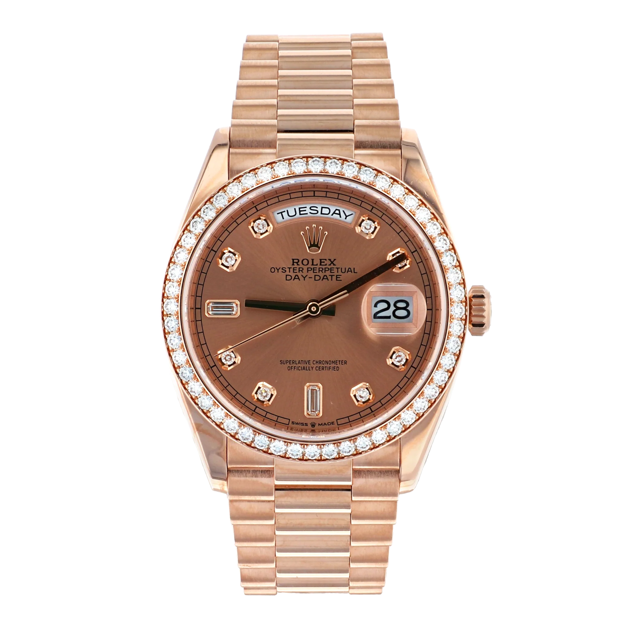 Rolex 128345RBR Day-Date 18k Everose Gold 36mm (Pre-owned)