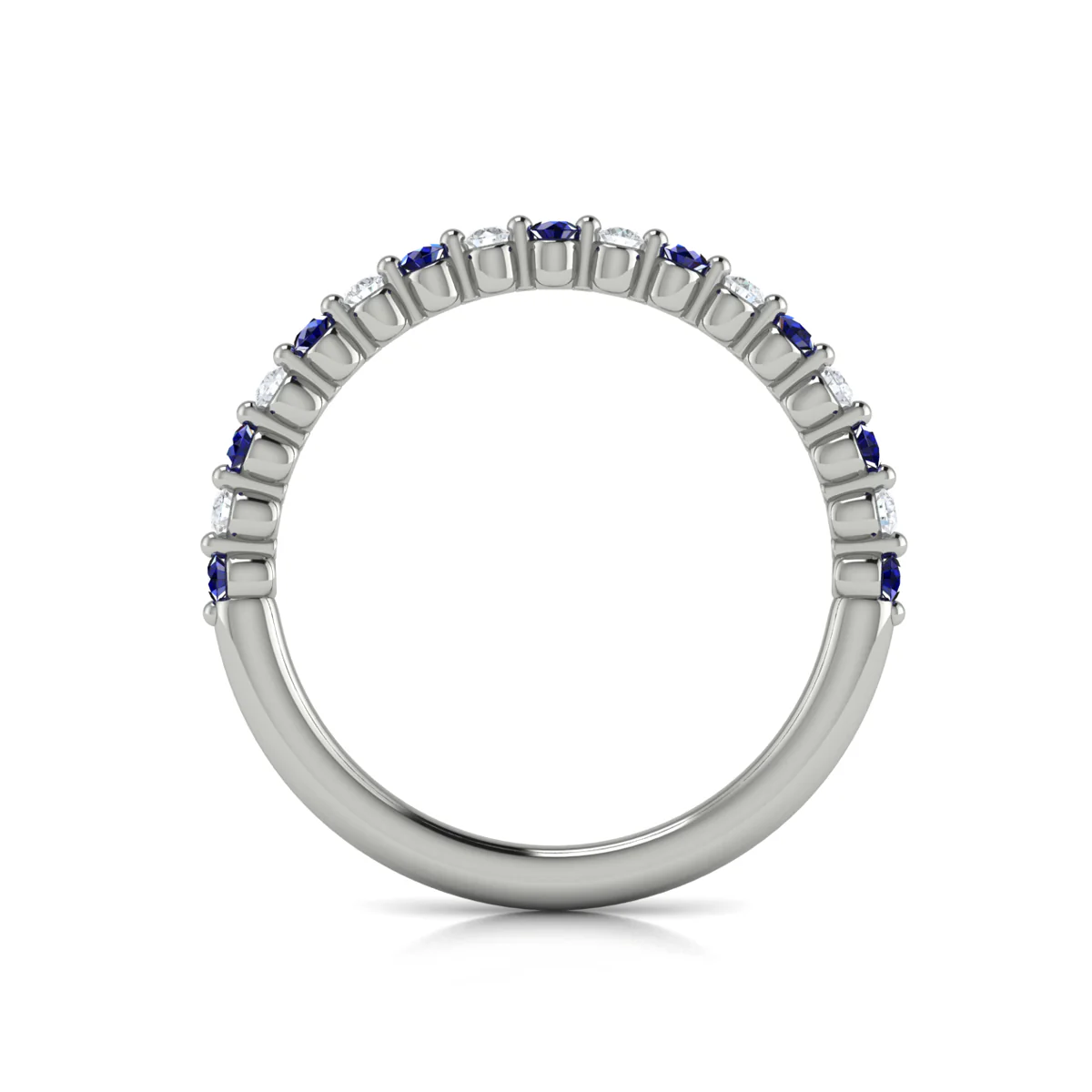 Vlora Adella14K Diamond and Blue Sapphire Ring (0.2CTW Diamond, 0.25CTW Blue Sapphire) - Image 2