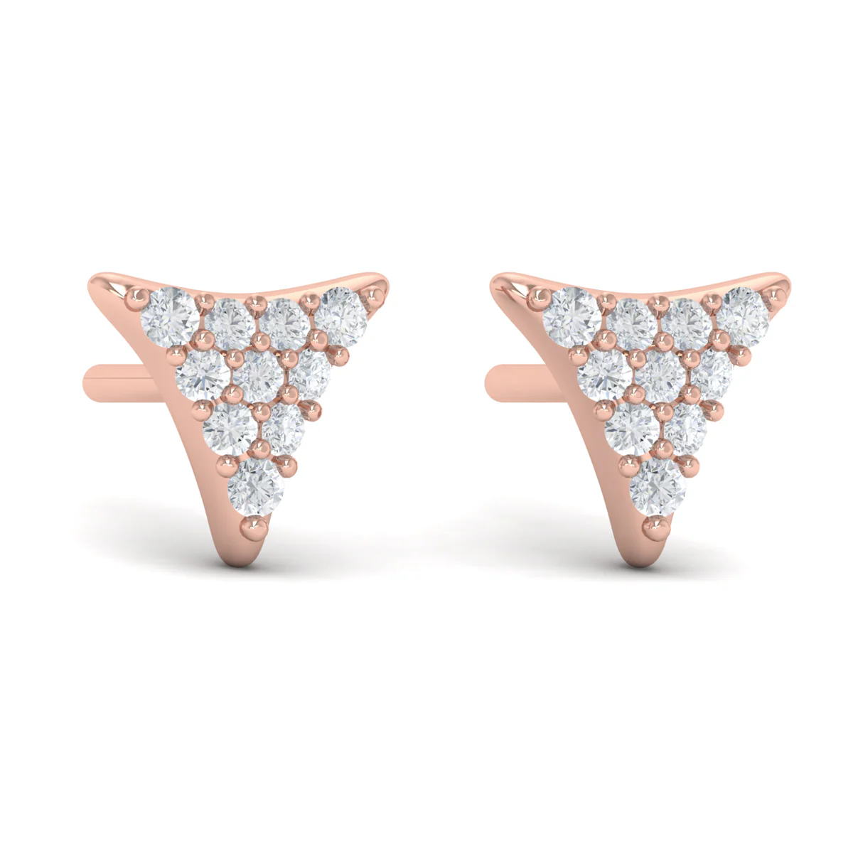 Vlora Miravel 14K Diamond Trinity Stud Earrings (0.3CTW) - Image 3