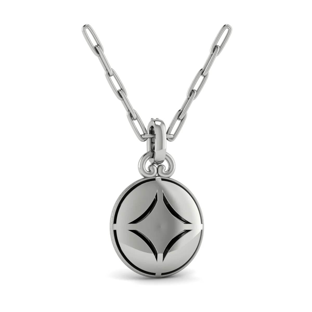 Vlora Amuleta 14K Diamond Moon Pendant Link Necklace (0.26CTW) - Image 5