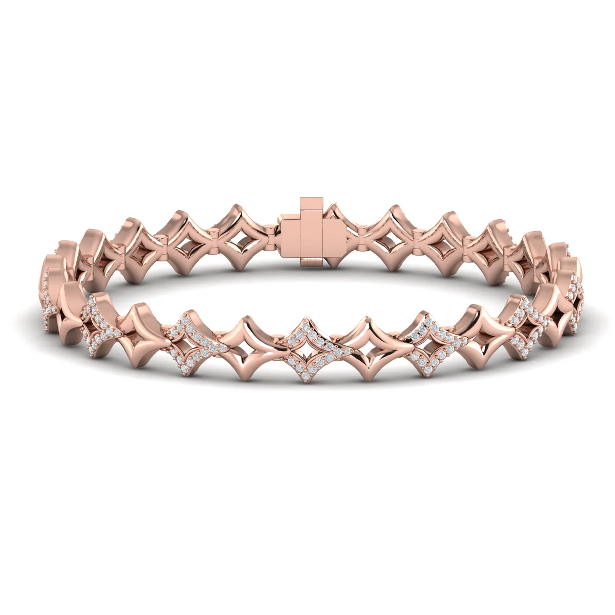 Vlora Estrella 14K Open Vlora Star Bracelet with Diamonds (0.73CTW)