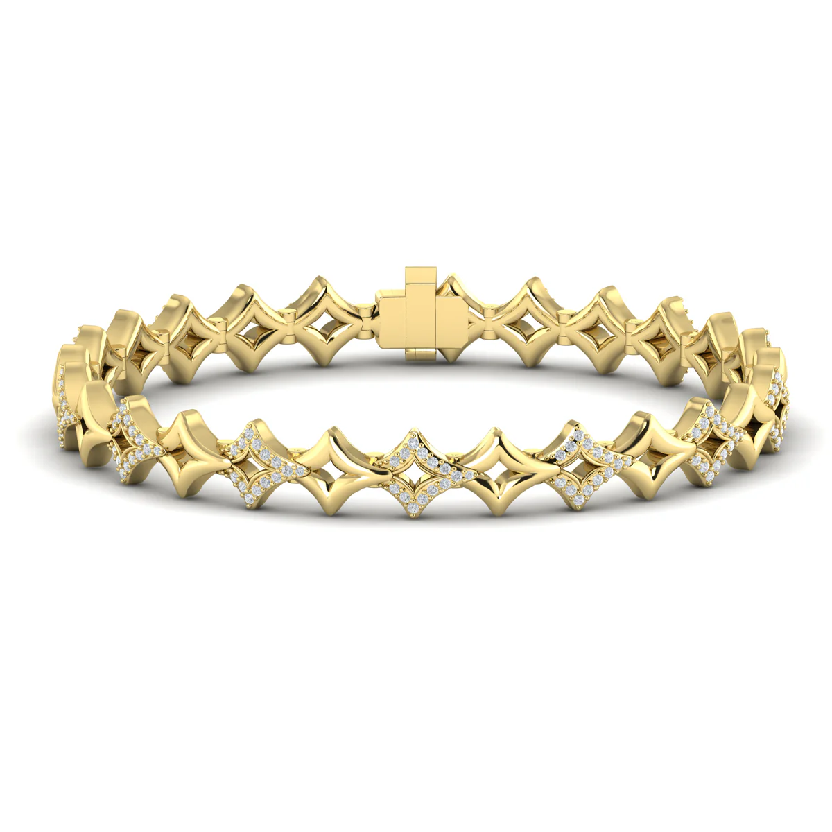 Vlora Estrella 14K Open Vlora Star Bracelet with Diamonds (0.73CTW) - Image 5