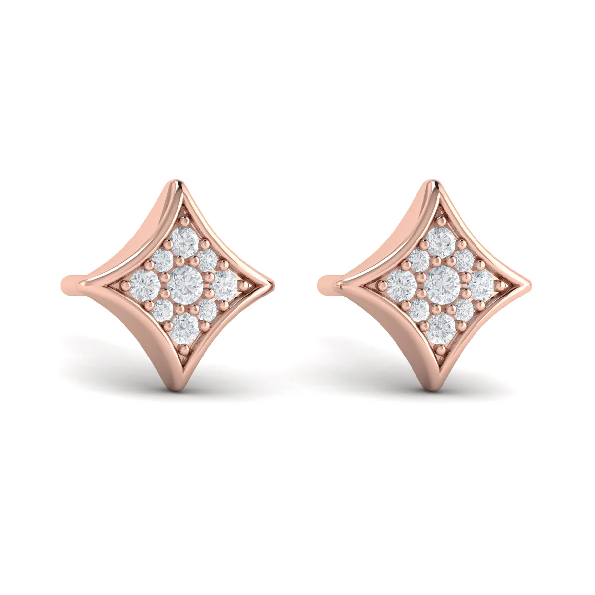 Vlora Estrella 14K Diamond Star Stud Earrings (Diamond 0.18CTW) - Image 3
