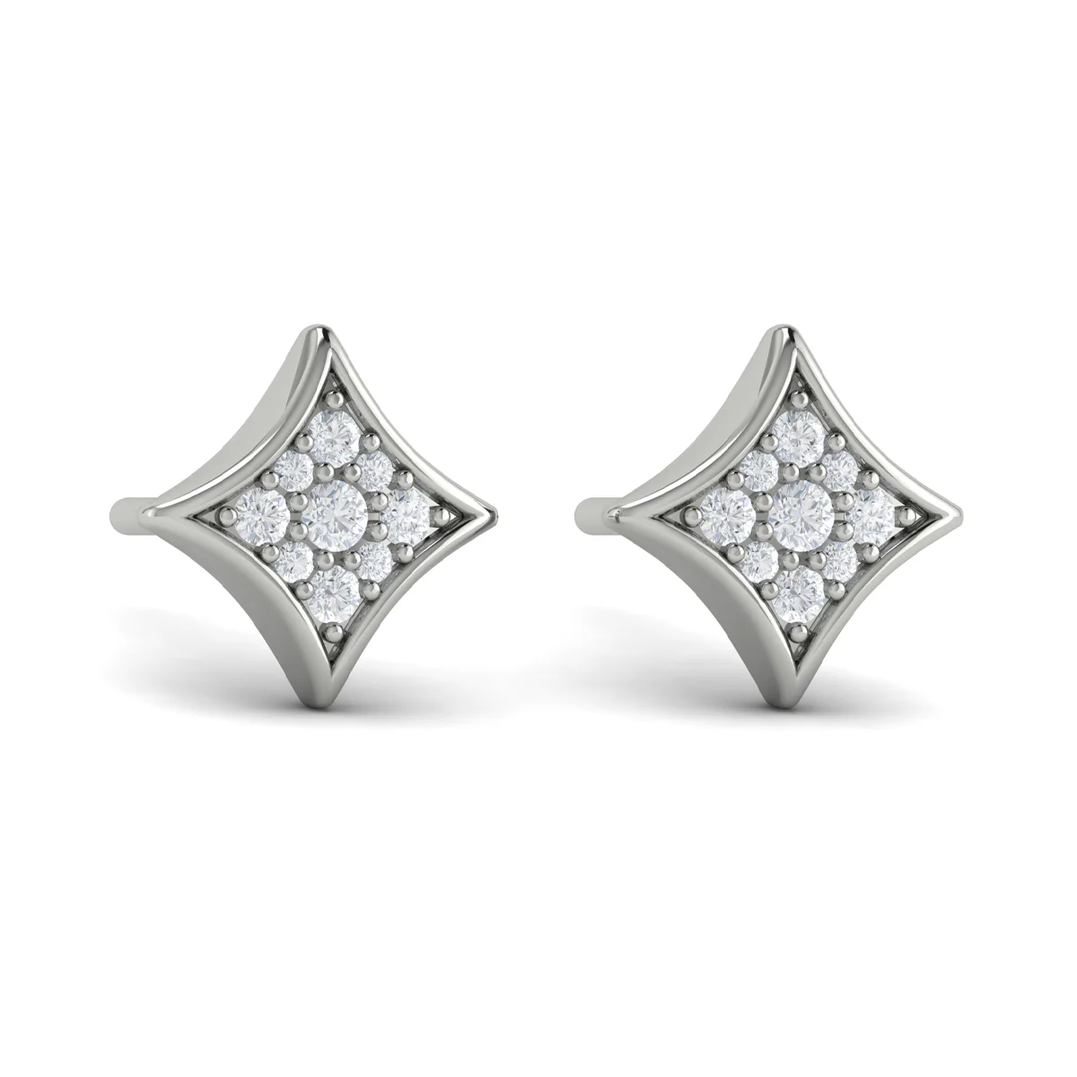 Vlora Estrella 14K Diamond Star Stud Earrings (Diamond 0.18CTW) - Image 6