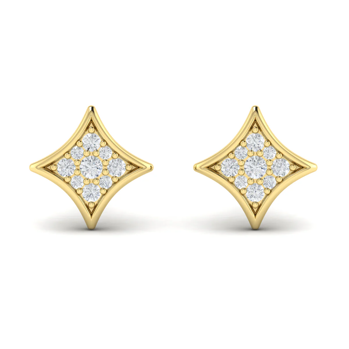 Vlora Estrella 14K Diamond Star Stud Earrings (Diamond 0.18CTW) - Image 7