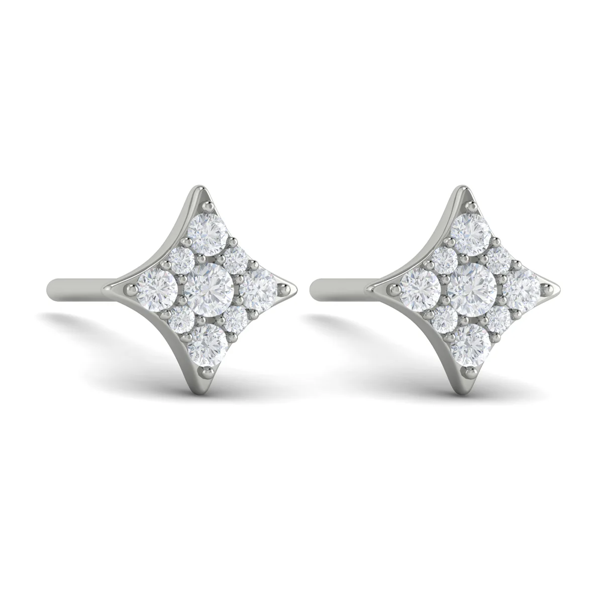 Vlora Estrella 14K Diamond Cluster Star Stud Earrings (Diamond 0.29CTW) - Image 6