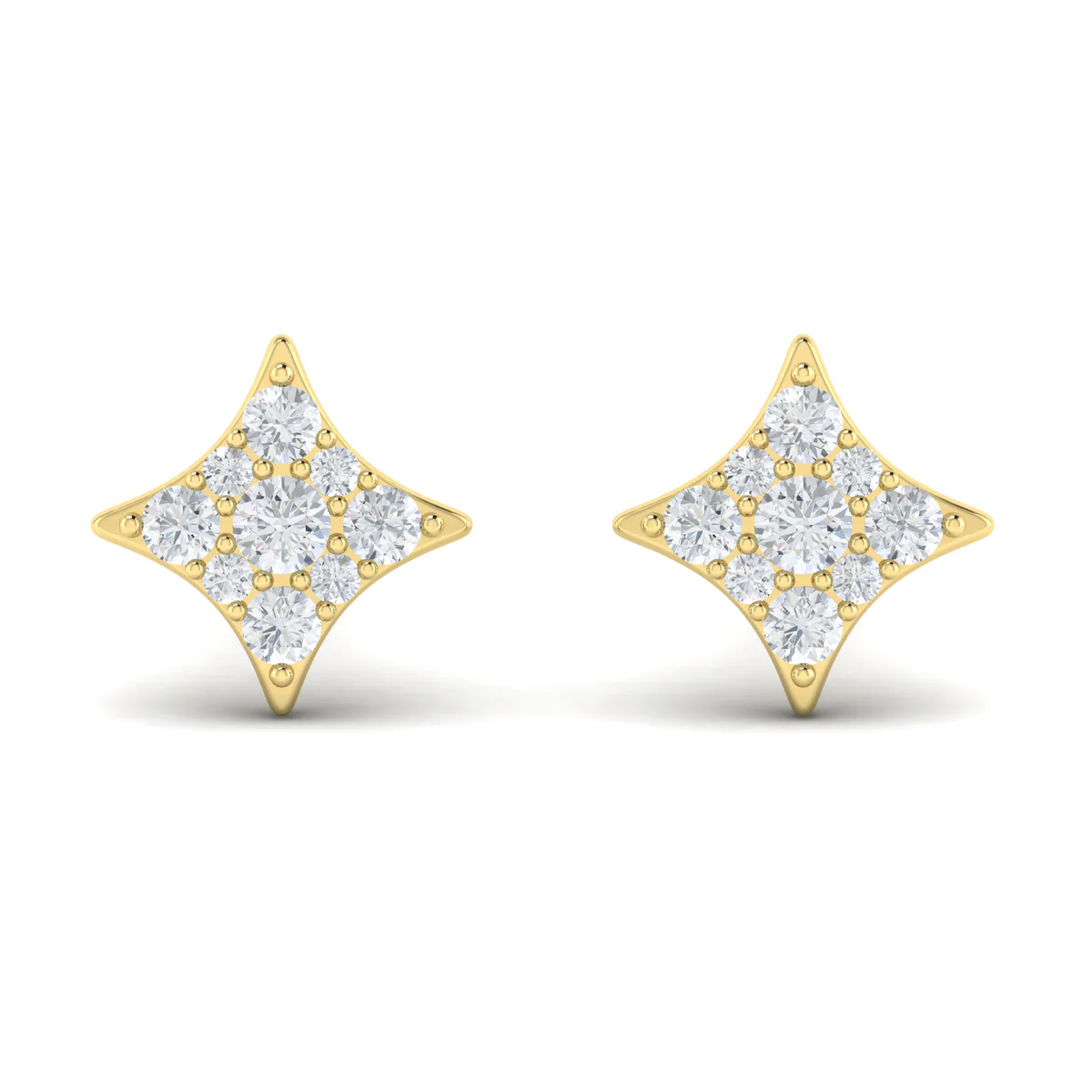 Vlora Estrella 14K Diamond Cluster Star Stud Earrings (Diamond 0.29CTW) - Image 7