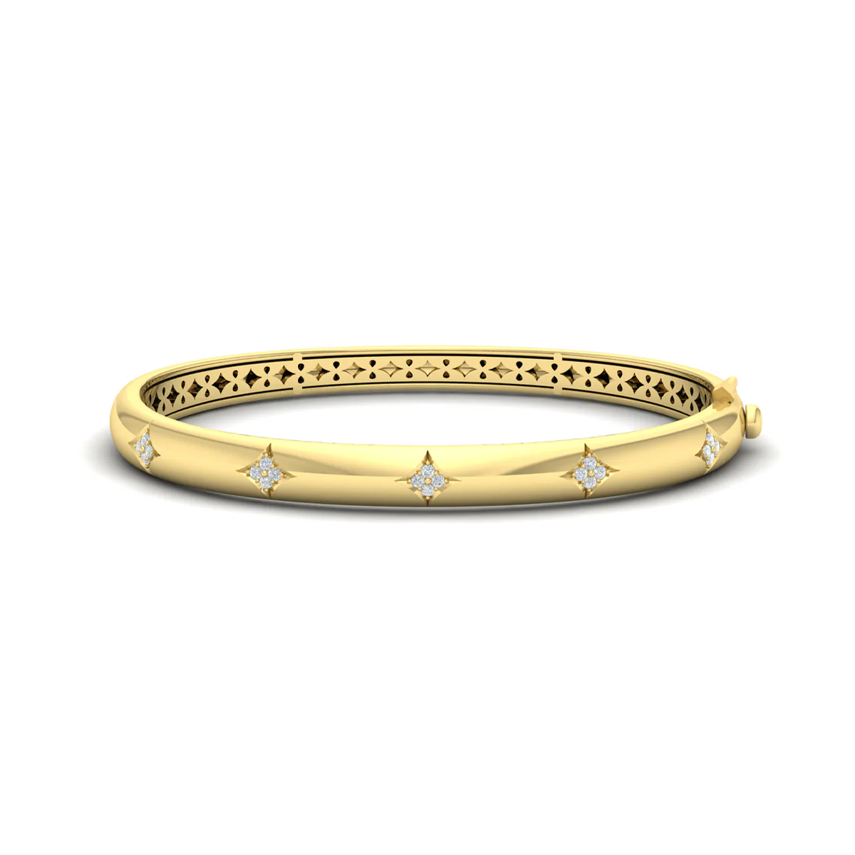 Vlora Estrella 14K Diamond Vlora Star Hinged Bangle (Diamond 0.25CTW) - Image 7