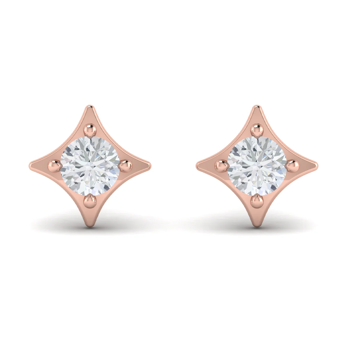 Vlora Estrella 14K Diamond Star Stud Earrings (Diamond 0.44CTW)