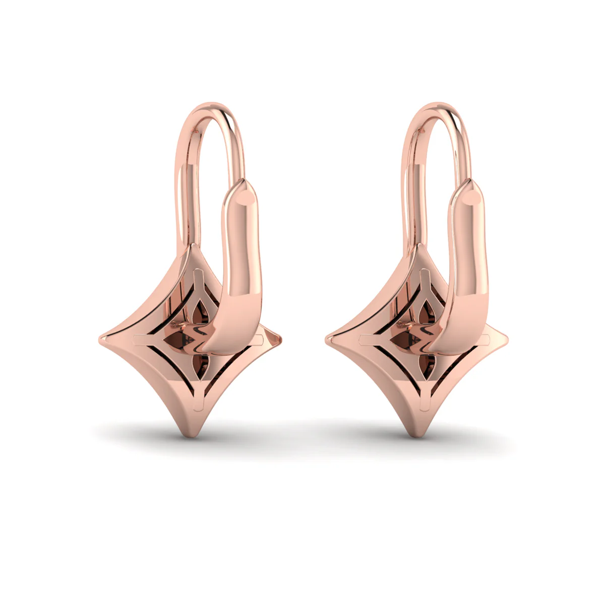 Vlora Estrella 14K Diamond Vlora Star Channel Set Huggie Earrings (0.46CTW) - Image 2