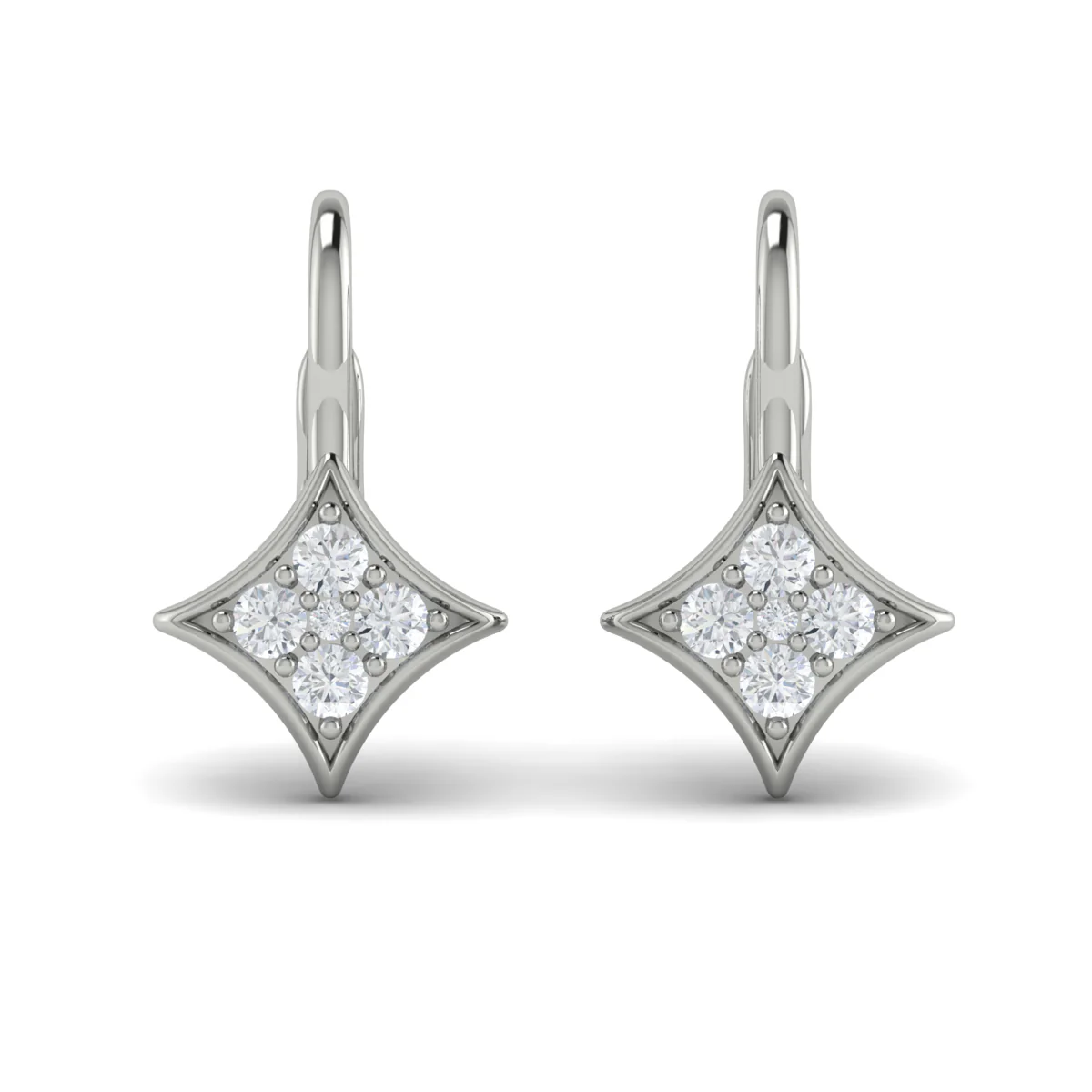 Vlora Estrella 14K Diamond Vlora Star Channel Set Huggie Earrings (0.46CTW) - Image 4