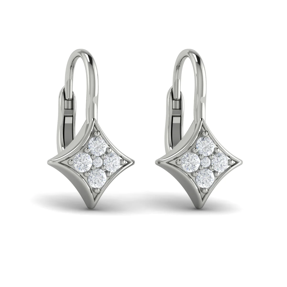 Vlora Estrella 14K Diamond Vlora Star Channel Set Huggie Earrings (0.46CTW) - Image 6