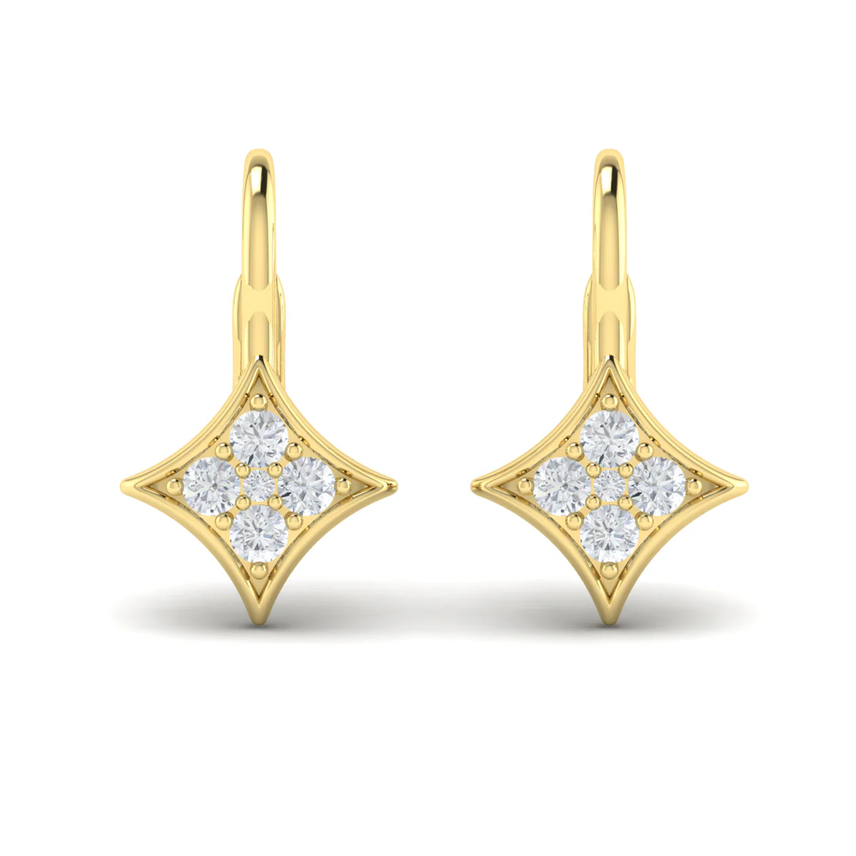 Vlora Estrella 14K Diamond Vlora Star Channel Set Huggie Earrings (0.46CTW) - Image 7