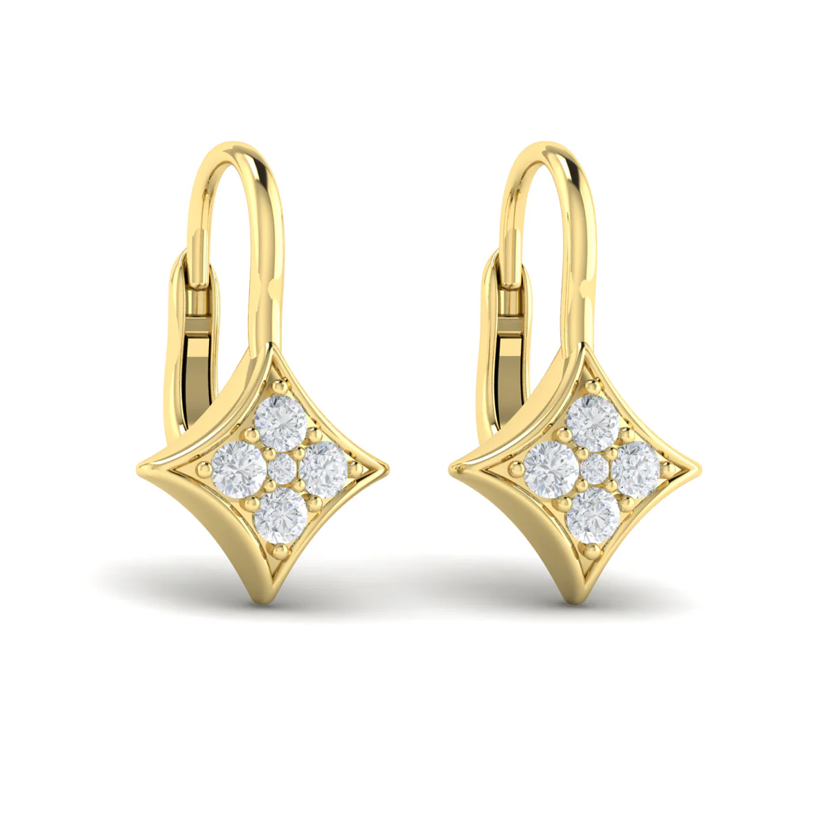 Vlora Estrella 14K Diamond Vlora Star Channel Set Huggie Earrings (0.46CTW) - Image 9