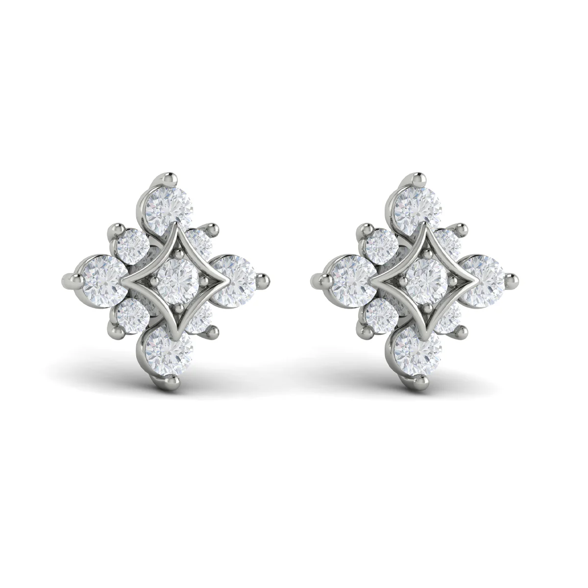 Vlora Estrella 14K Floating Diamond Star Stud Earrings (Diamond 1.24CTW) - Image 6