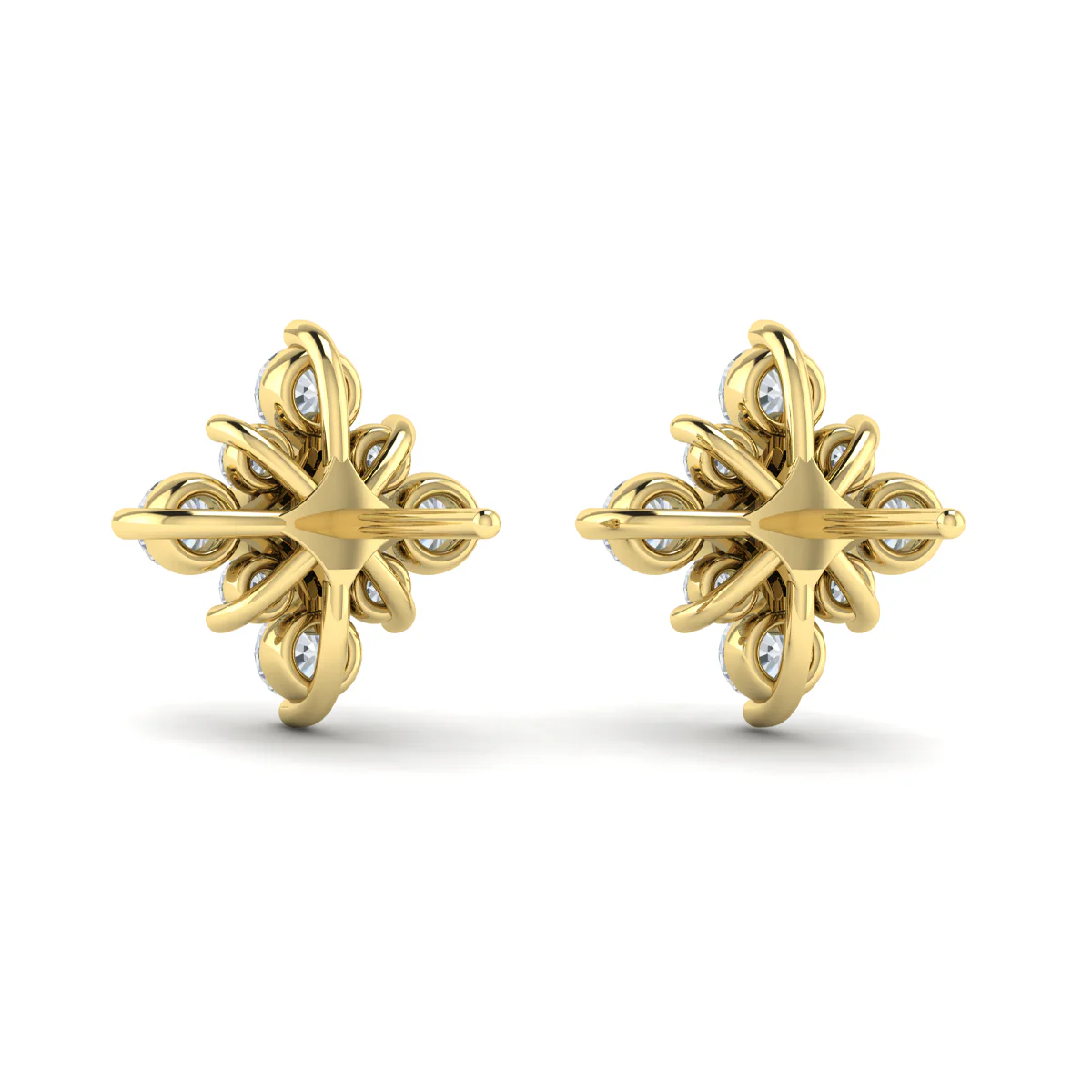 Vlora Estrella 14K Floating Diamond Star Stud Earrings (Diamond 1.24CTW) - Image 8