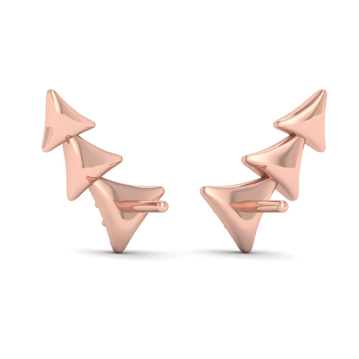 Vlora Miravel 14K Diamond and Multi Trinity Ear Climber (0.1CTW) - Image 2