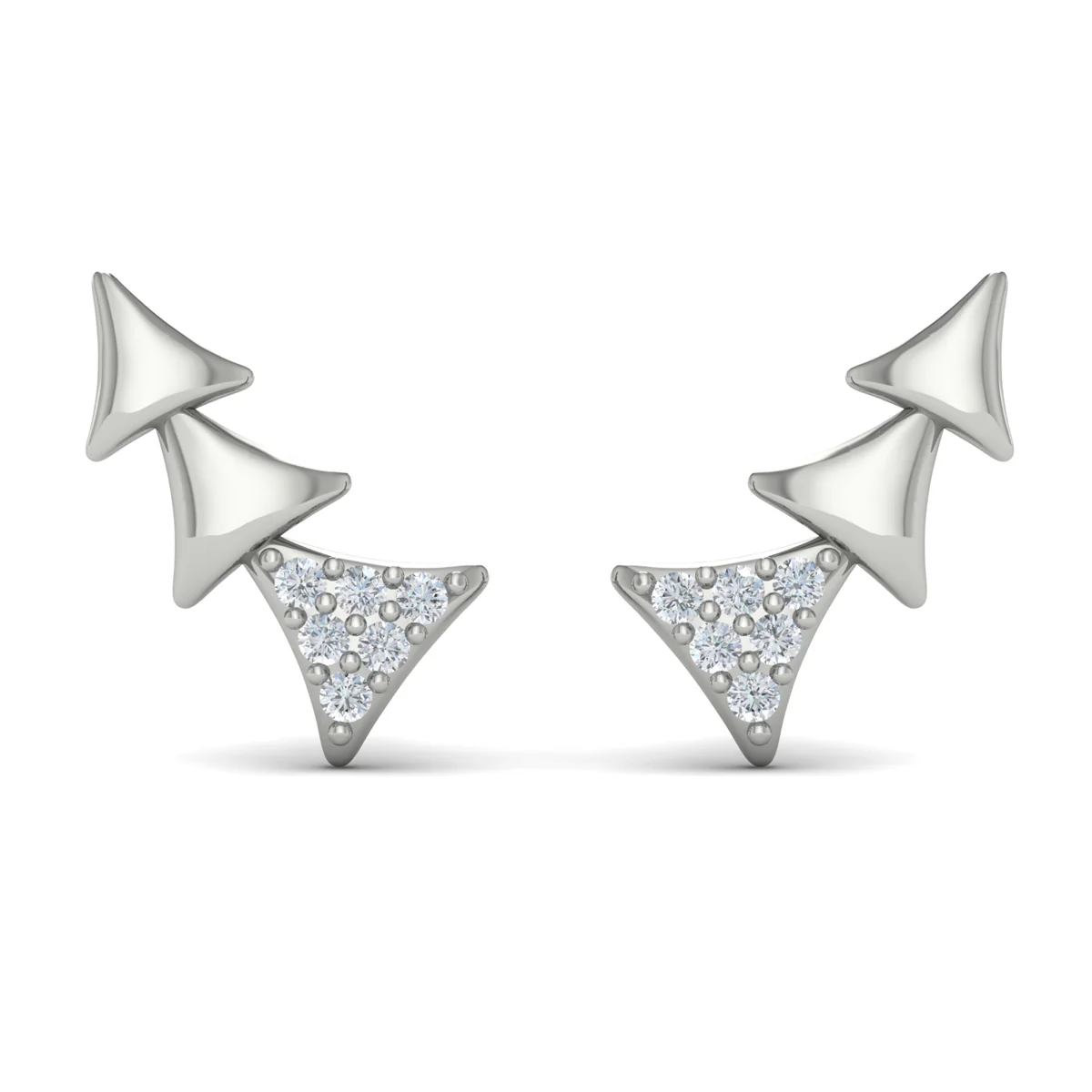 Vlora Miravel 14K Diamond and Multi Trinity Ear Climber (0.1CTW) - Image 4