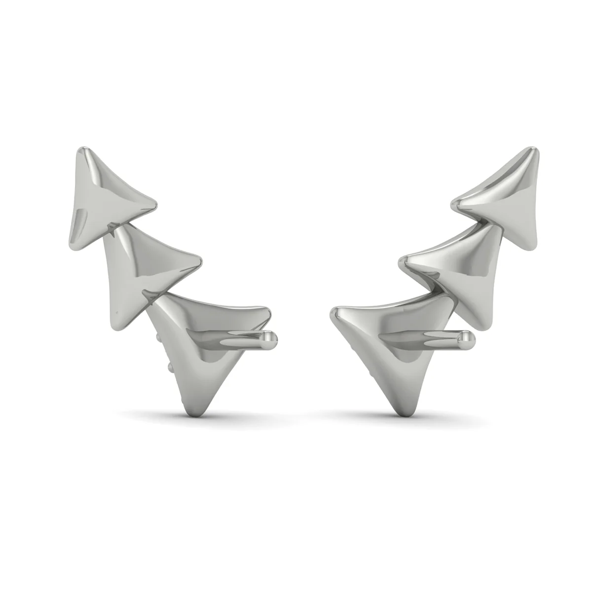 Vlora Miravel 14K Diamond and Multi Trinity Ear Climber (0.1CTW) - Image 5
