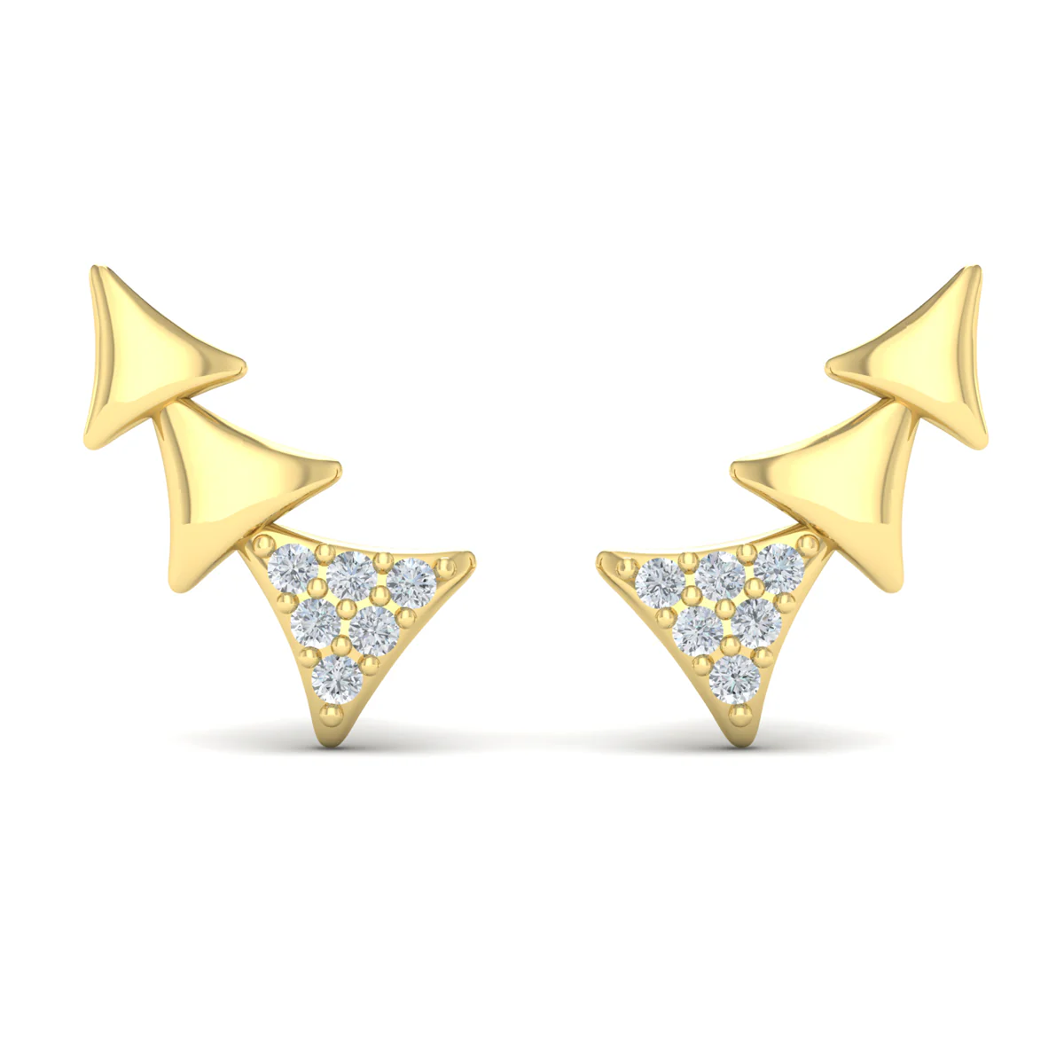 Vlora Miravel 14K Diamond and Multi Trinity Ear Climber (0.1CTW) - Image 7