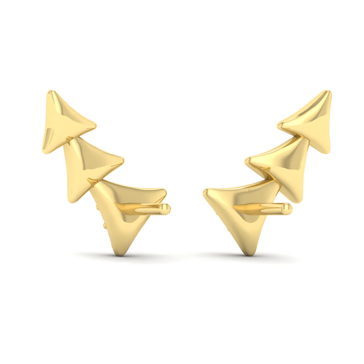Vlora Miravel 14K Diamond and Multi Trinity Ear Climber (0.1CTW) - Image 8