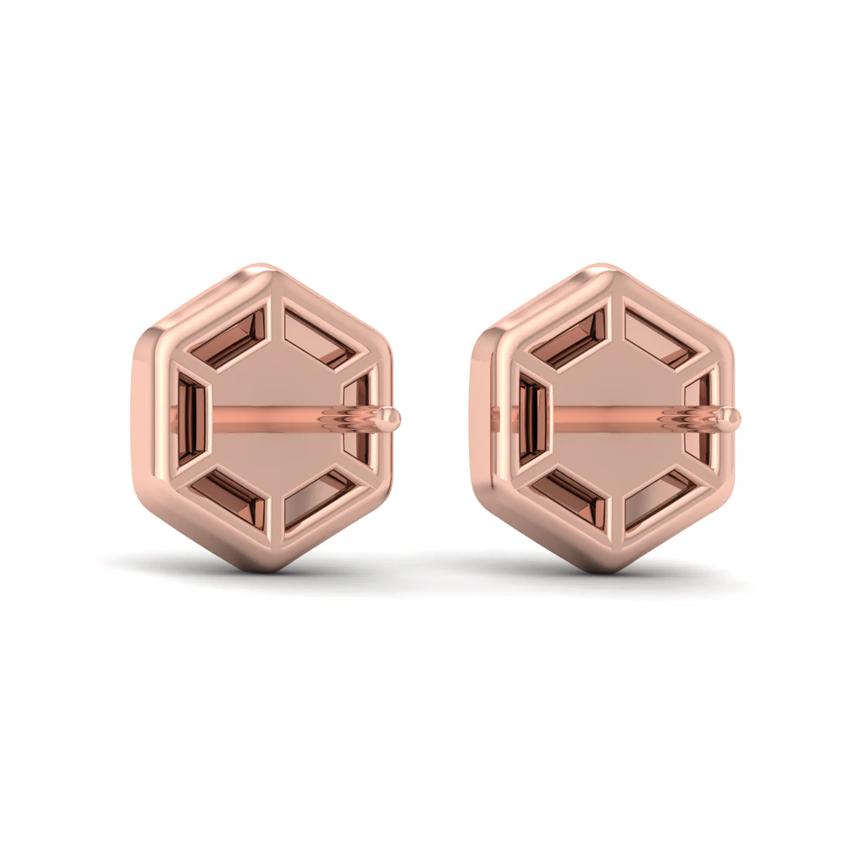 Vlora Serafina 14K Diamond Cluster Honeycomb Stud Earrings (0.18CTW) - Image 2
