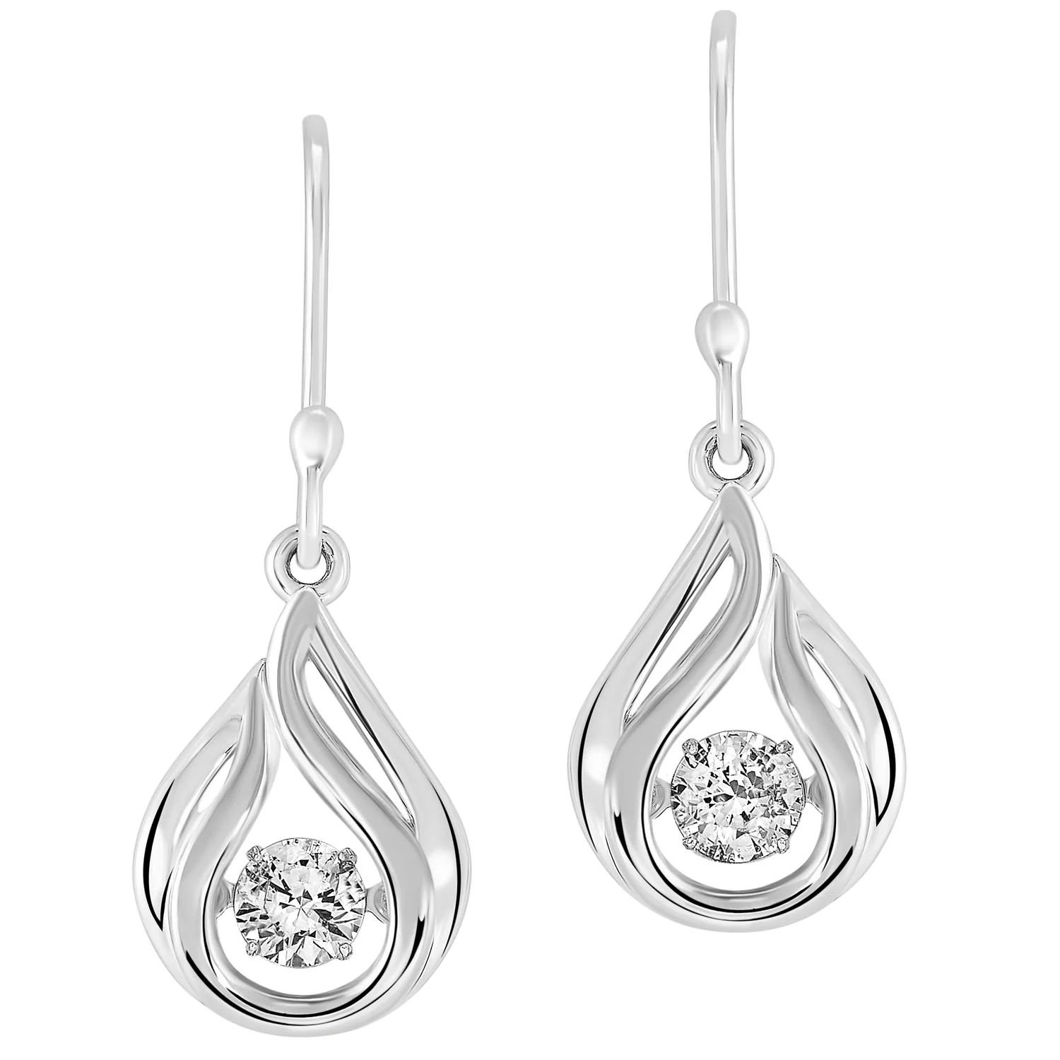 Cubic Zirconia Teardrop Earrings