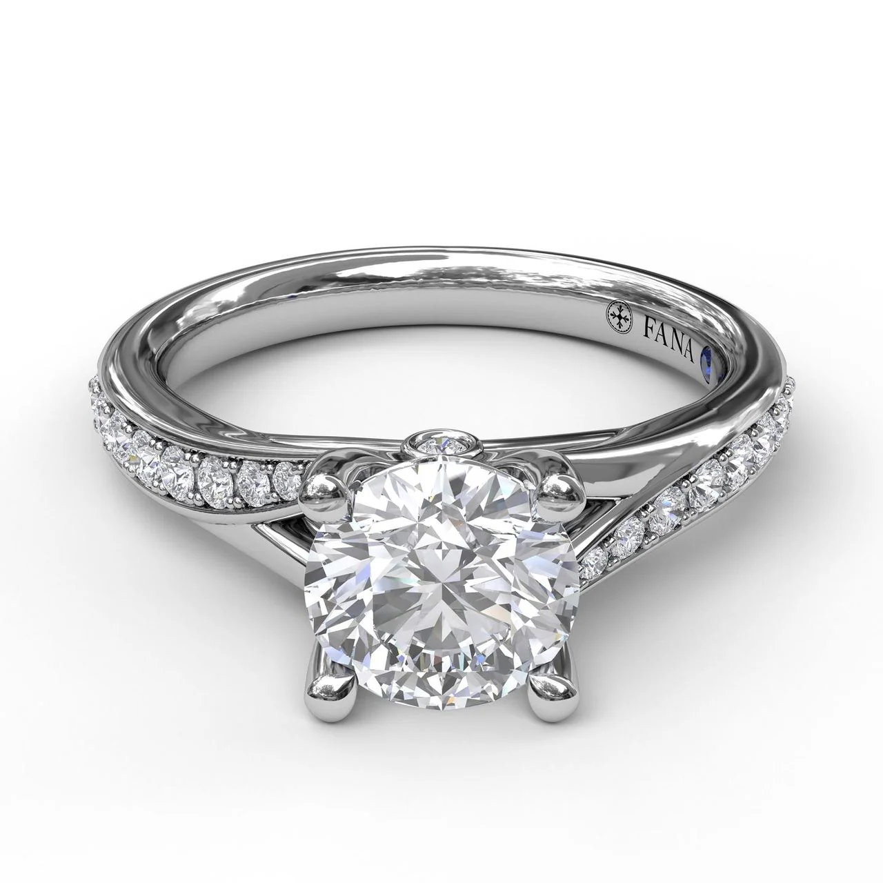 FANA Designer Split Band Engagement Ring Setting - Image 3