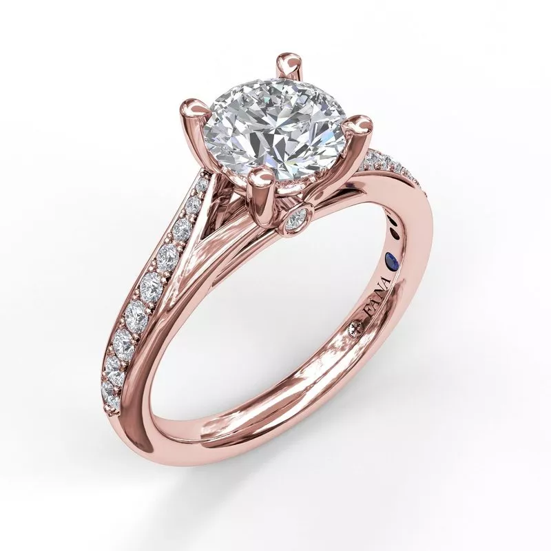 FANA Designer Split Band Engagement Ring Setting - Image 5