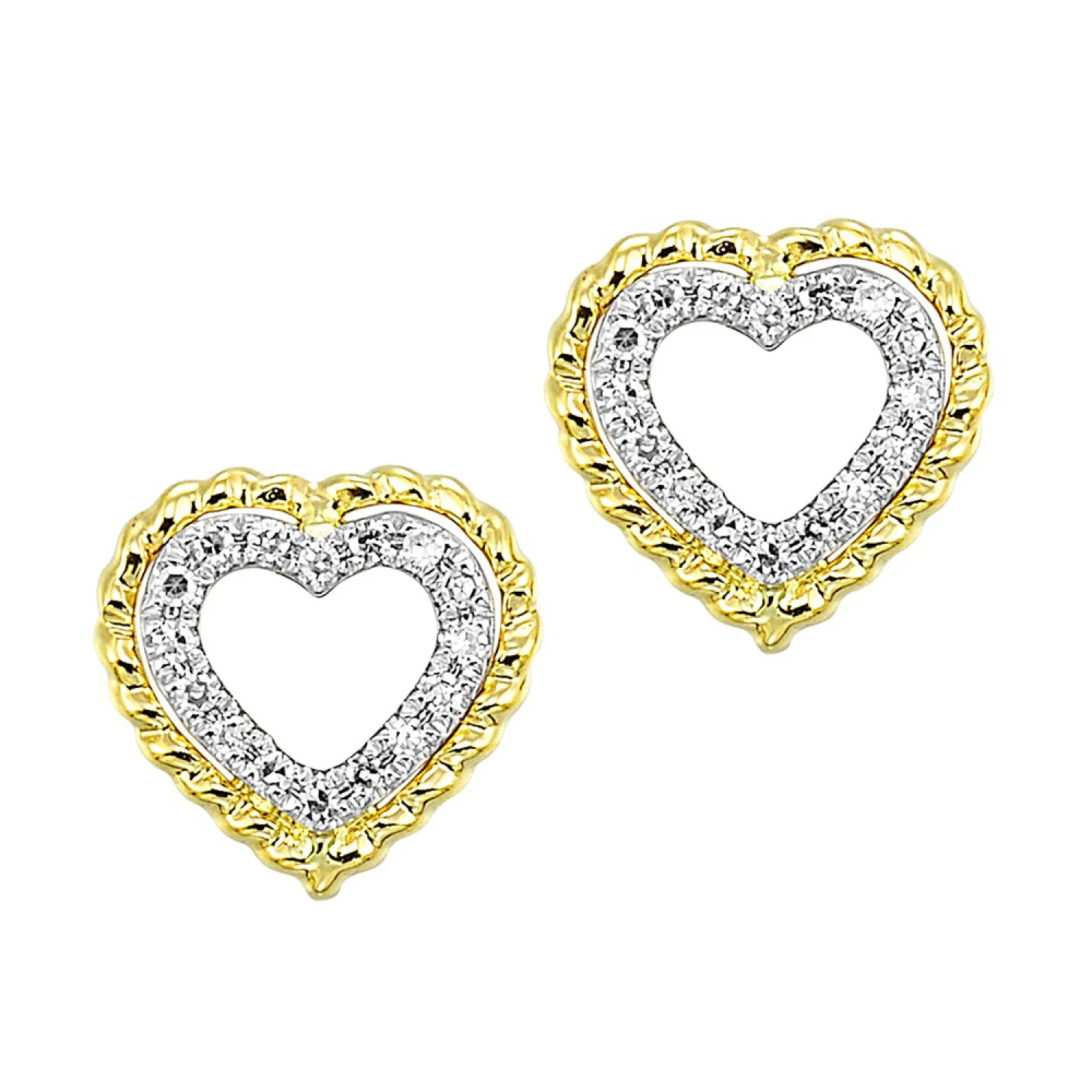 Diamond Heart Earrings