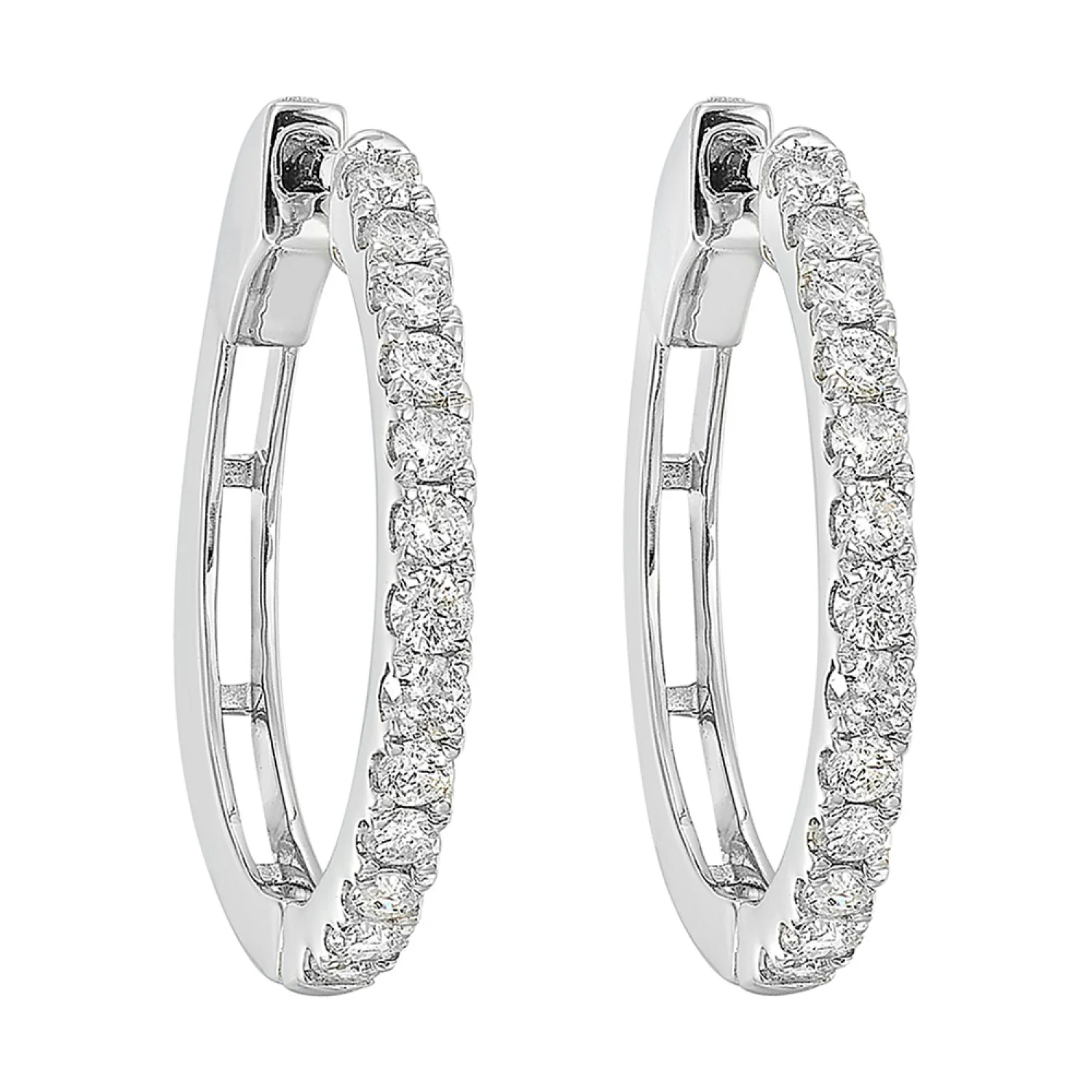 Diamond Hoops -Choose your Carat Weight - Image 2