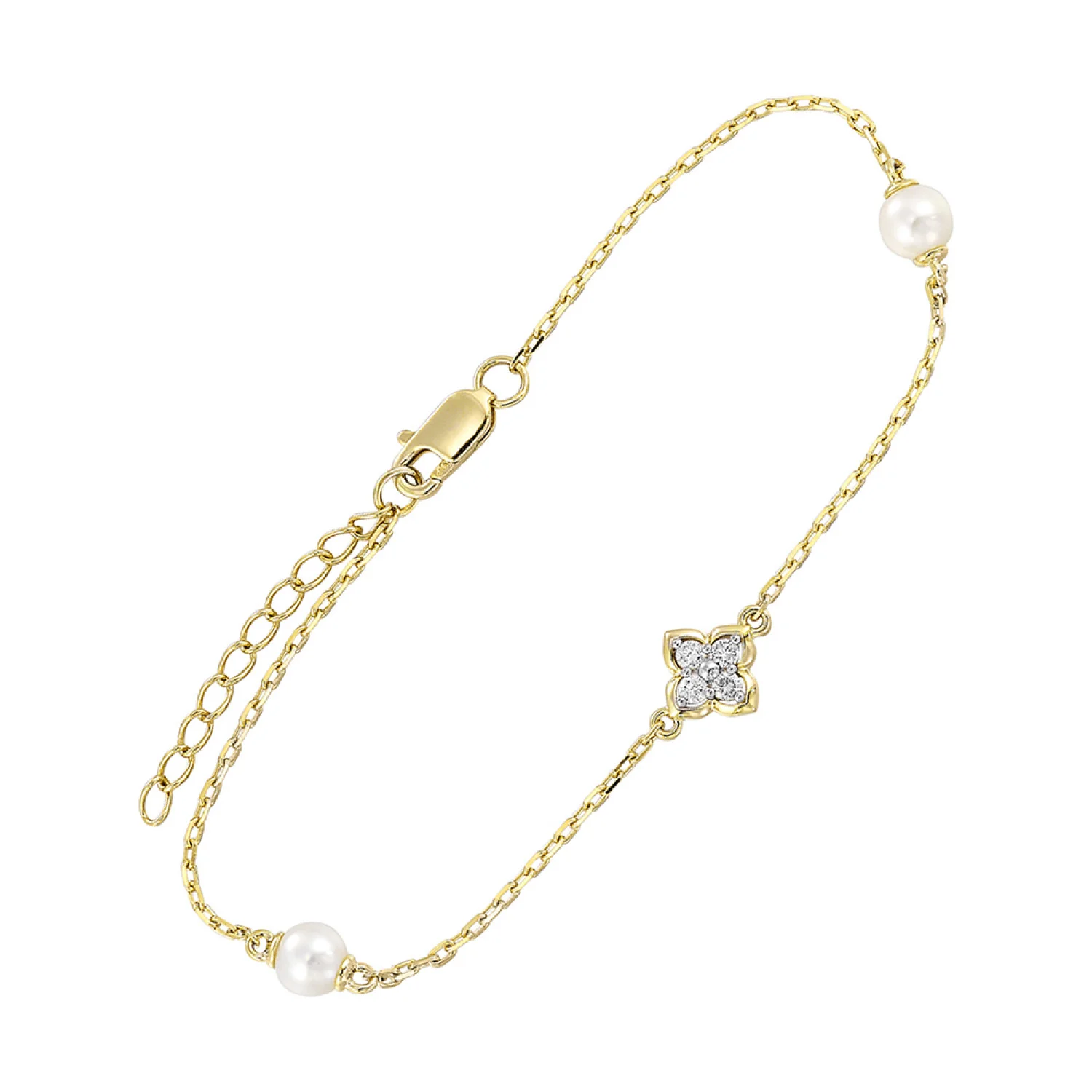 Diamond & Pearl Bracelet
